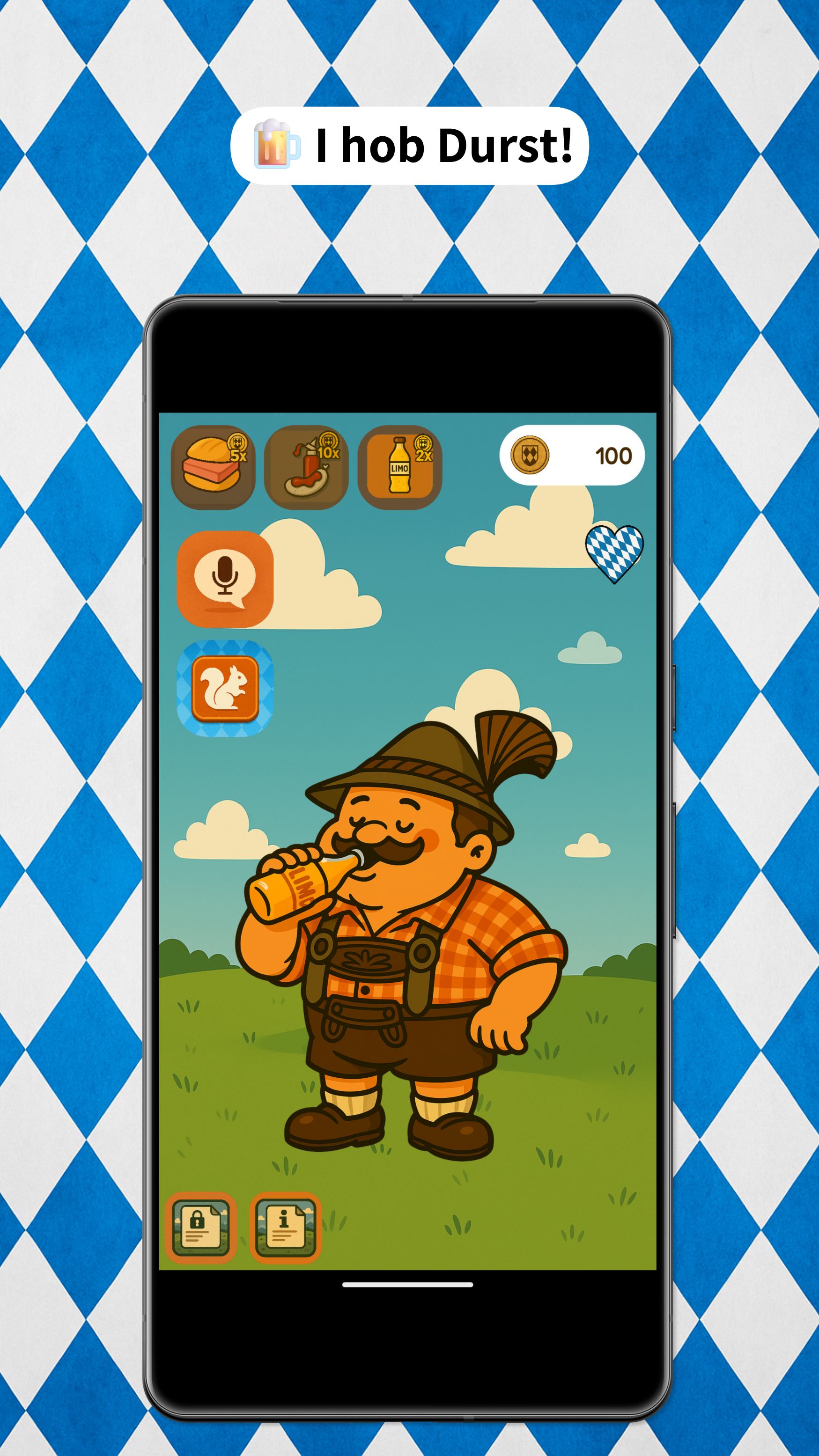 Screenshot vom Sepp wenn er a grachal trinkt in An Sepp sei App